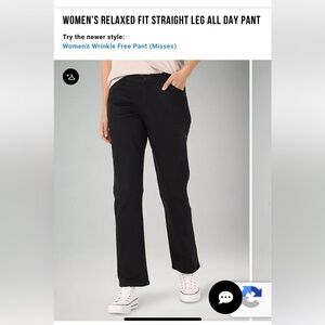 Lee Straight Leg Relaxed Fit Pants in Black